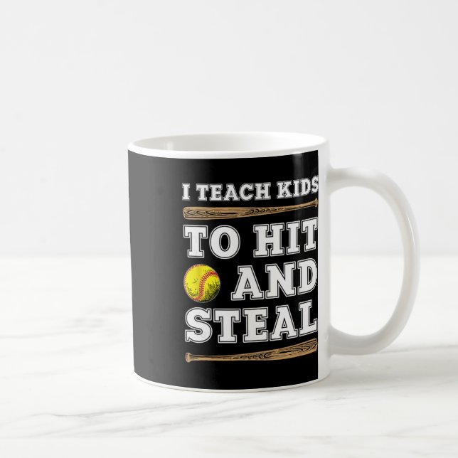 Caneca De Café Eu Ensino Crianças a Bater e Roubar - Coach de Sof (Direita)
