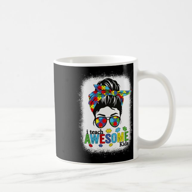 Caneca De Café Eu Ensino Crianças Incríveis Autismo Conscientizaç (Direita)