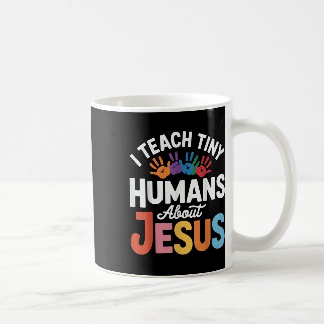 Caneca De Café Eu Ensino Jesus a Humanos Pequenos (Direita)