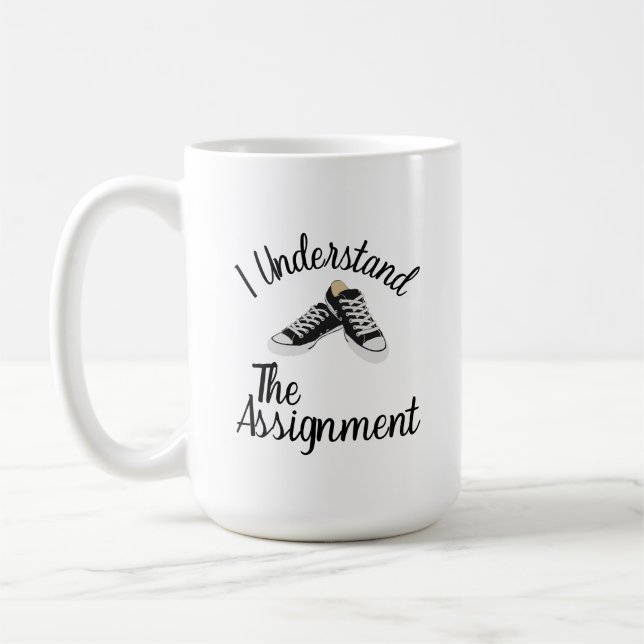 Caneca De Café Eu Entendo A Atribuição Votar Presente Azul (Esquerda)