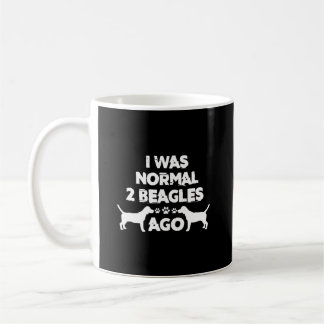 Caneca De Café Eu Era Normal Há 2 Beagles Ago Beagle Mãe Pai Beag