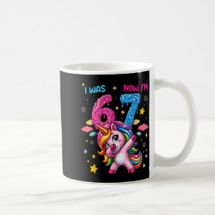 Caneca De Café Eu Era Seis Agora Eu Sou Sete Dabbing Unicórnio 67