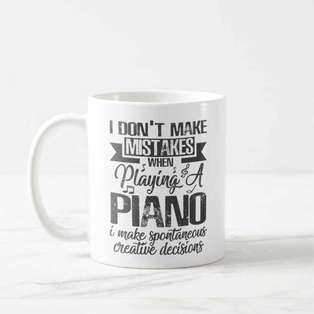 Caneca De Café Eu Erro Ao Jogar Piano Player (Esquerda)