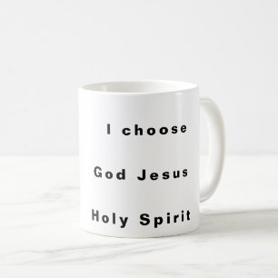 Caneca De Café Eu escolho Deus Jesus Cristo Espírito Santo Mugu