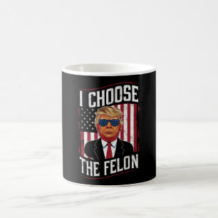 Caneca De Café Eu Escolho O Criminoso Divertido Trump Eleição EUA