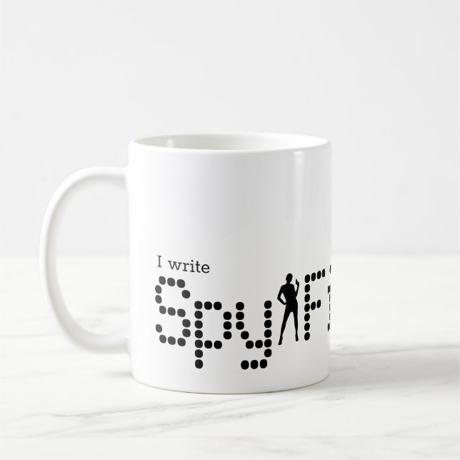 Caneca De Café Eu escrevo Ficção de Espionagem (Esquerda)
