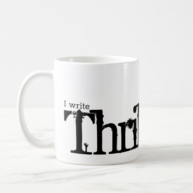 Caneca De Café Eu escrevo Ficção Thriller (Esquerda)