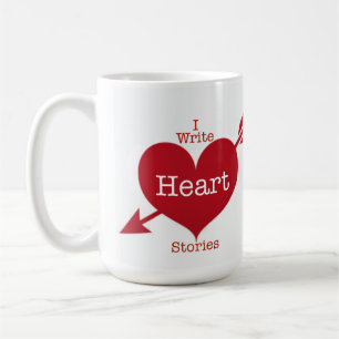 Caneca De Café Eu Escrevo Histórias De Coração Mug