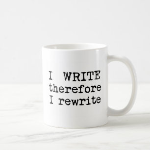 Caneca De Café Eu escrevo-me conseqüentemente reescrevo presente