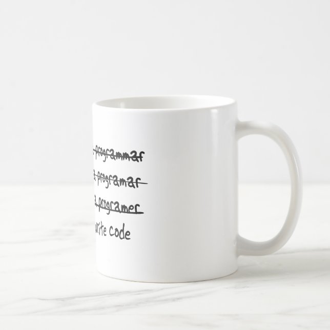 Caneca De Café Eu escrevo o código (Direita)