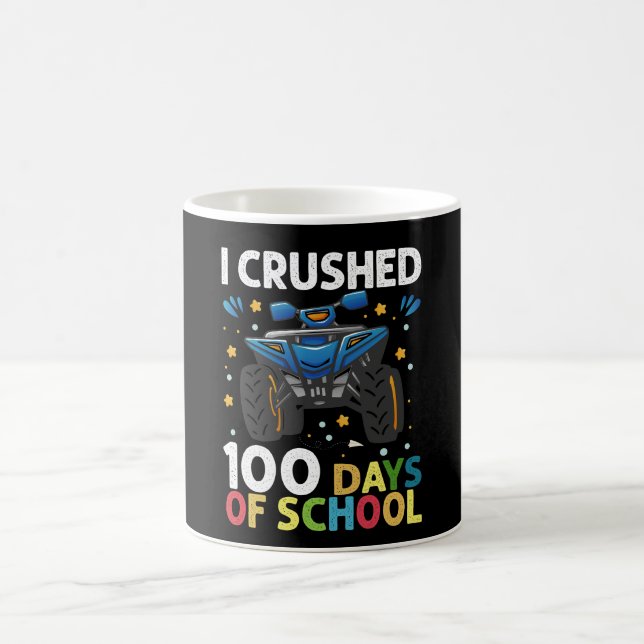 Caneca De Café Eu Esmaguei 100 Dias de Caminhão Monstro de Menino (Centro)