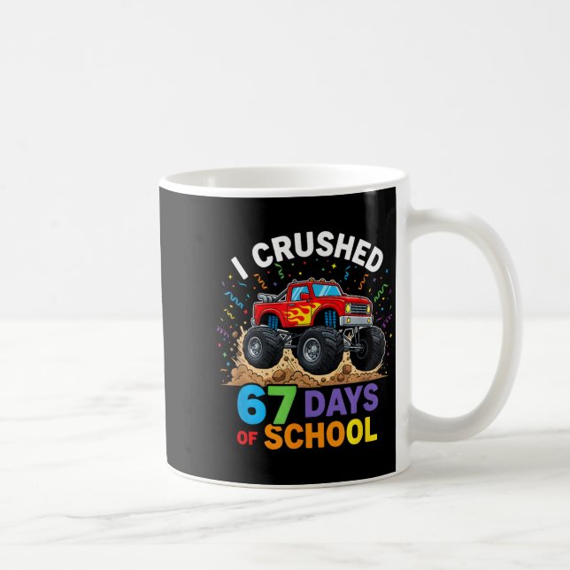 Caneca De Café Eu Esmaguei 67 Dias De Escola 67 Meme 6 7 Monstro  (Direita)