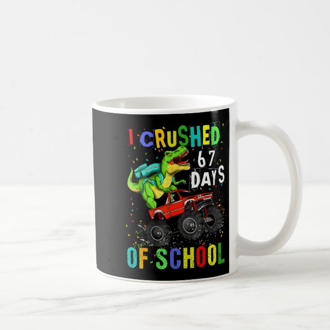 Caneca De Café Eu Esmaguei 67 Dias De Escola Engraçado Seis Sete  (Direita)