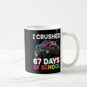 Caneca De Café Eu Esmaguei 67 Dias De Escola Professor Monstro Al