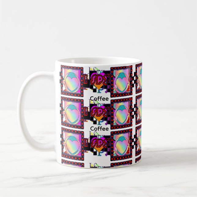 Caneca De Café Eu Espio Café (Esquerda)