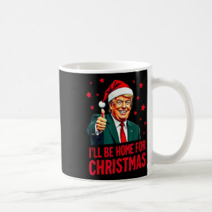 Caneca De Café Eu Estarei Em Casa Para O Natal Engraçado Xmas Paj