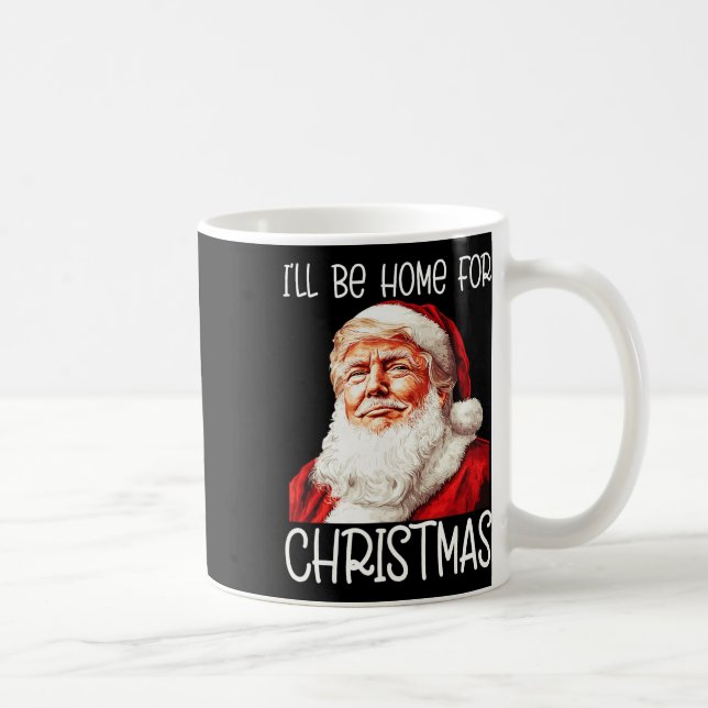 Caneca De Café Eu Estarei Em Casa Para Papais noeis De Natal Engr (Direita)