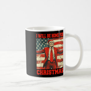 Caneca De Café Eu estarei em casa para Papais noeis de Natal Paja