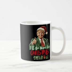Caneca De Café Eu estarei em casa para Papais noeis de Natal Trum