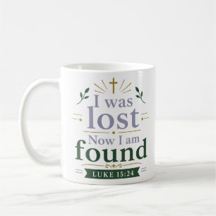 Caneca De Café Eu Estava Perdido, Agora Estou Encontrado Citação