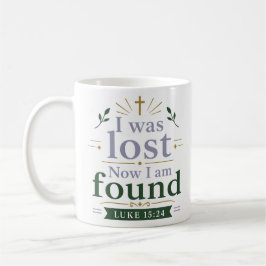 Caneca De Café Eu estava perdido, agora fui encontrado Citação de