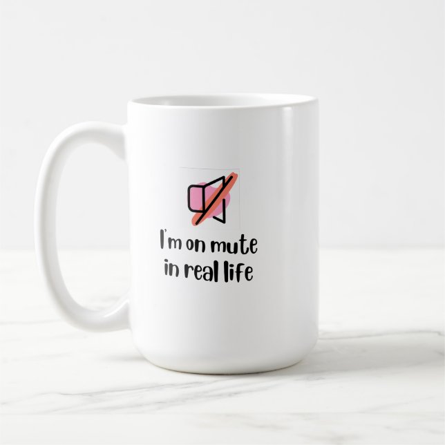 Caneca De Café Eu estou com o som do gráfico da vida real (Esquerda)