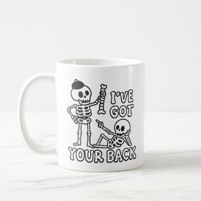 Caneca De Café Eu estou com você esqueleto engraçado (Esquerda)