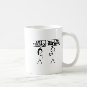 Caneca De Café Eu Estou com Você - Figura de Palito na Frente Hom