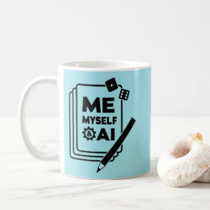 Caneca De Café Eu, Eu Próprio e IA, Black Art Mug