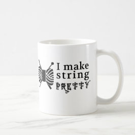 Caneca De Café Eu faço a corda bonito • Artesanatos do Crochet da