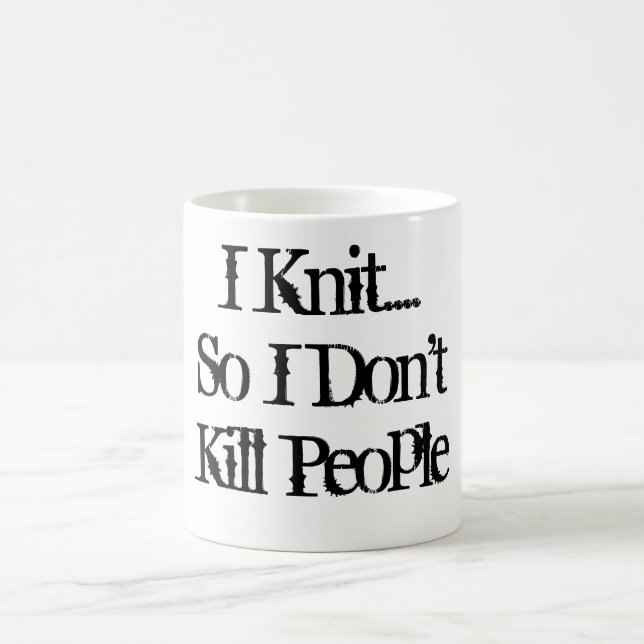 Caneca De Café Eu faço malha… (Centro)