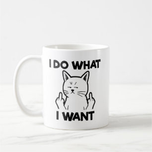 Caneca De Café Eu Faço O Que Eu Quero Gato