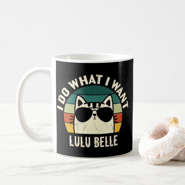 Caneca De Café Eu Faço O Que Eu Quero, Gato De Café Personalizado (Com Donut)