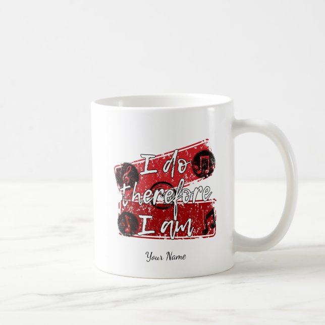 Caneca De Café Eu faço, portanto eu sou - IDTFIA01 (Direita)