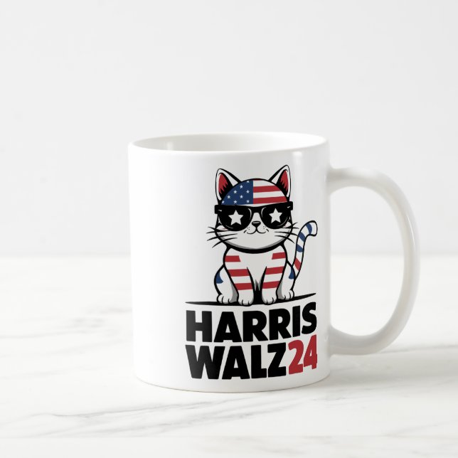 Caneca De Café Eu Falando Kamala Harris Presidente Comma La Ameri (Direita)
