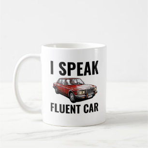 Caneca De Café Eu Falo Carro Fluente   Mecânico do carro engraçad