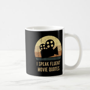 Caneca De Café Eu Falo Filme Fluente Citações Vintage Engraçado F