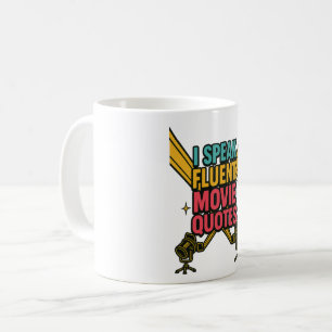 Caneca De Café Eu Falo Filme Fluente Citando Neon Hollywood Art