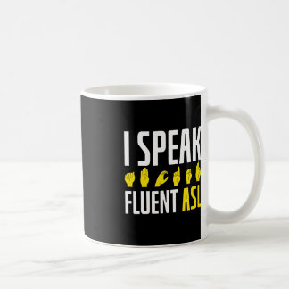 Caneca De Café Eu Falo Fluente, Divertido, Sensação de surdos