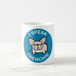 Caneca De Café Eu falo Frenchie - azul