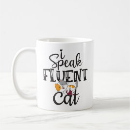 Caneca De Café Eu falo gatinho fluente, adorável gatinho.