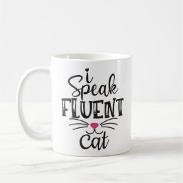 Caneca De Café Eu falo gato fluente com humor