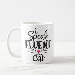 Caneca De Café Eu falo gato fluente com humor