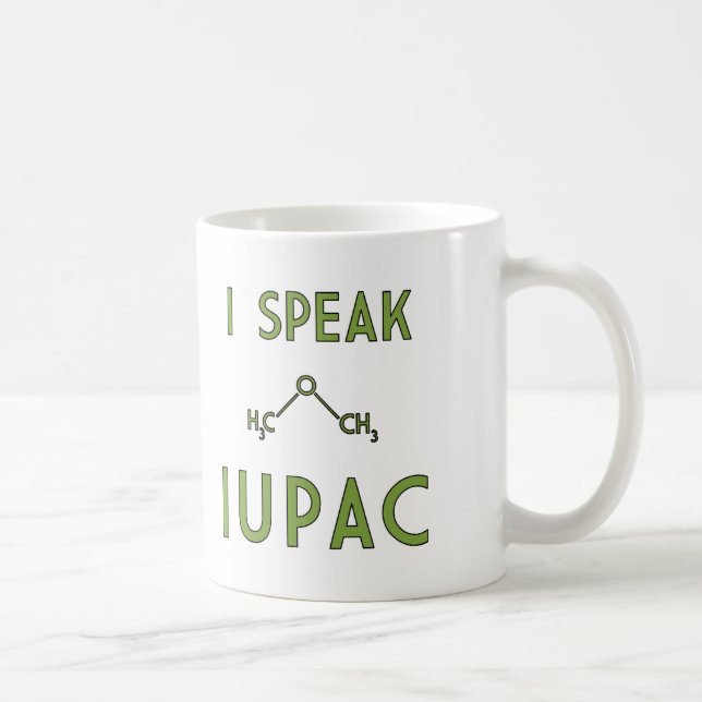 Caneca De Café Eu falo IUPAC (Direita)