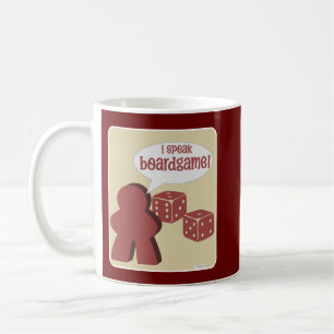 Caneca De Café Eu falo lema do jogo de tabuleiro divertido