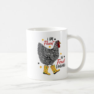 Caneca De Café Eu Falo Língua de Ave Vida Louca na Fazenda de Fra