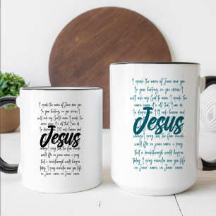 Caneca De Café Eu Falo O Nome De Jesus Sobre Você, Christian
