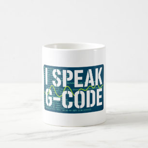 Caneca De Café Eu Falo Programador de Máquina CNC G-Code Engraçad