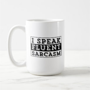 CANECA DE CAFÉ EU FALO SARCASMO FLUENTE