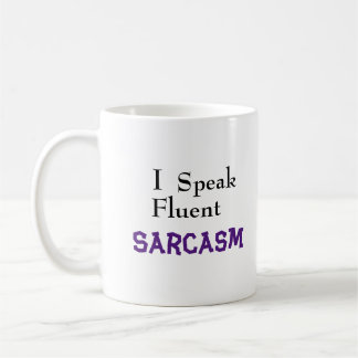 Caneca De Café "Eu Falo Sarcasmo Fluente" Frase Engraçada